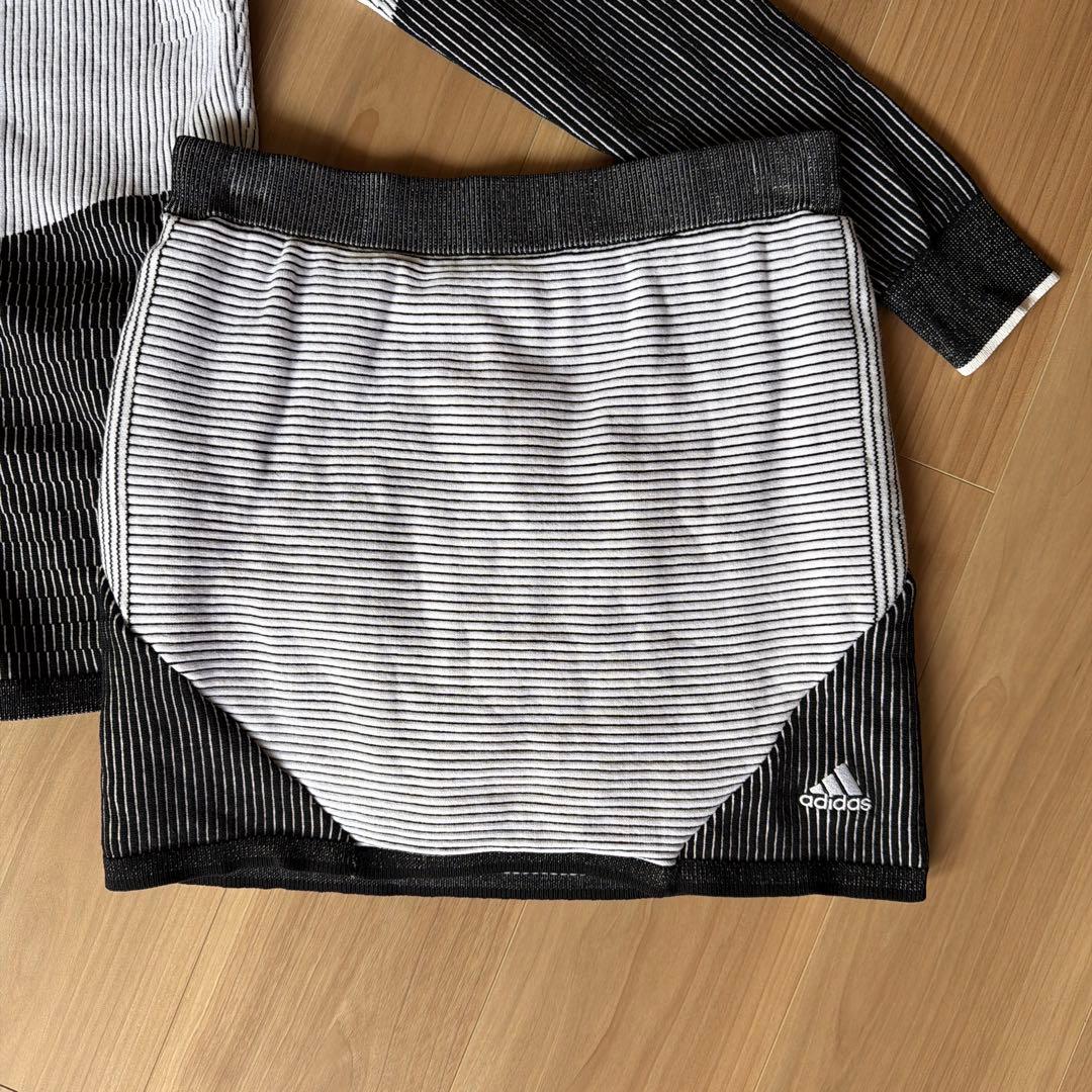 adidas フーディーセットアップ　M スカート パーカー　ゴルフ　ホワイト