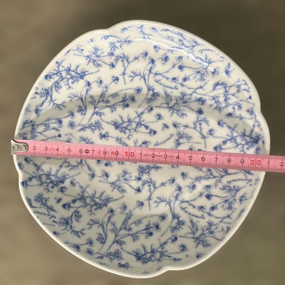 スタジオM カモミール深皿　青い花柄 2枚セット