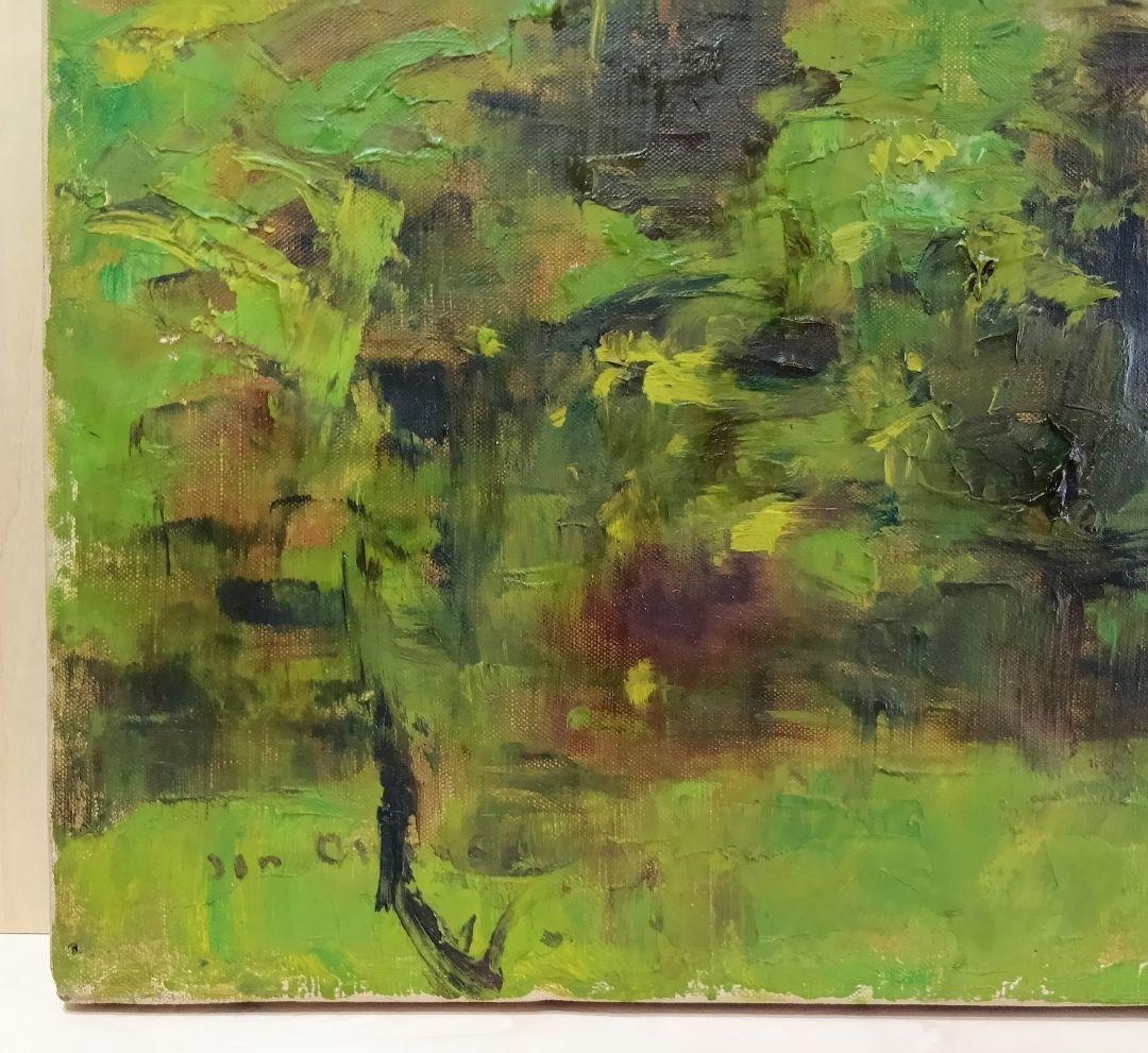 刑部 人「上高地」額装12号 ●油彩画作品 サイン 裏書きあり●