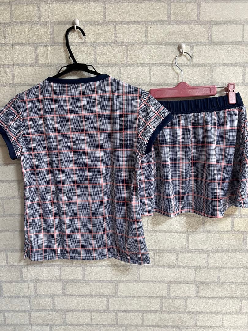 YONEX チェック柄 Tシャツ スカートセット M