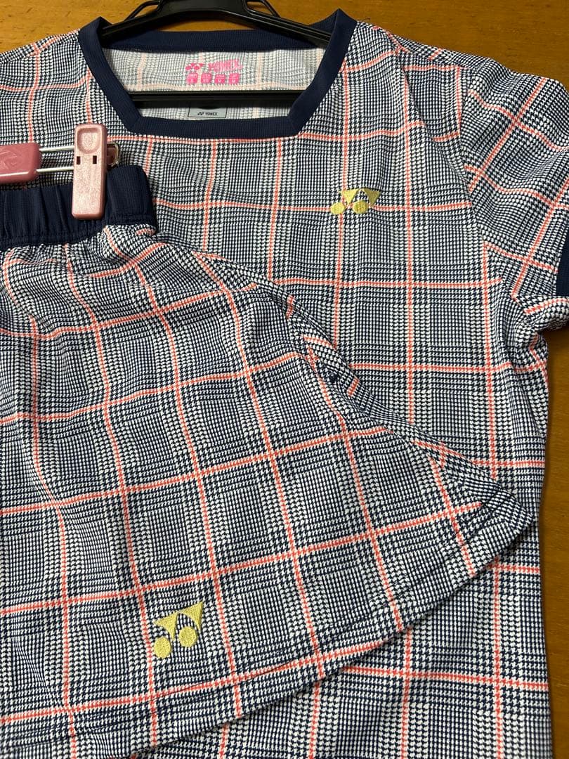 YONEX チェック柄 Tシャツ スカートセット M