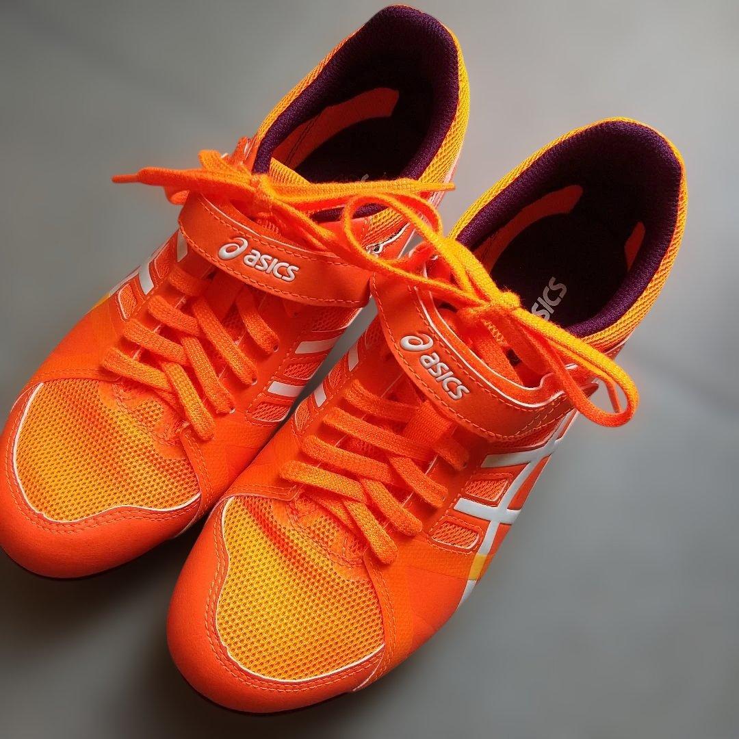 asics スパイク　オレンジTTP526 HEATFLAT FR 7 25cm