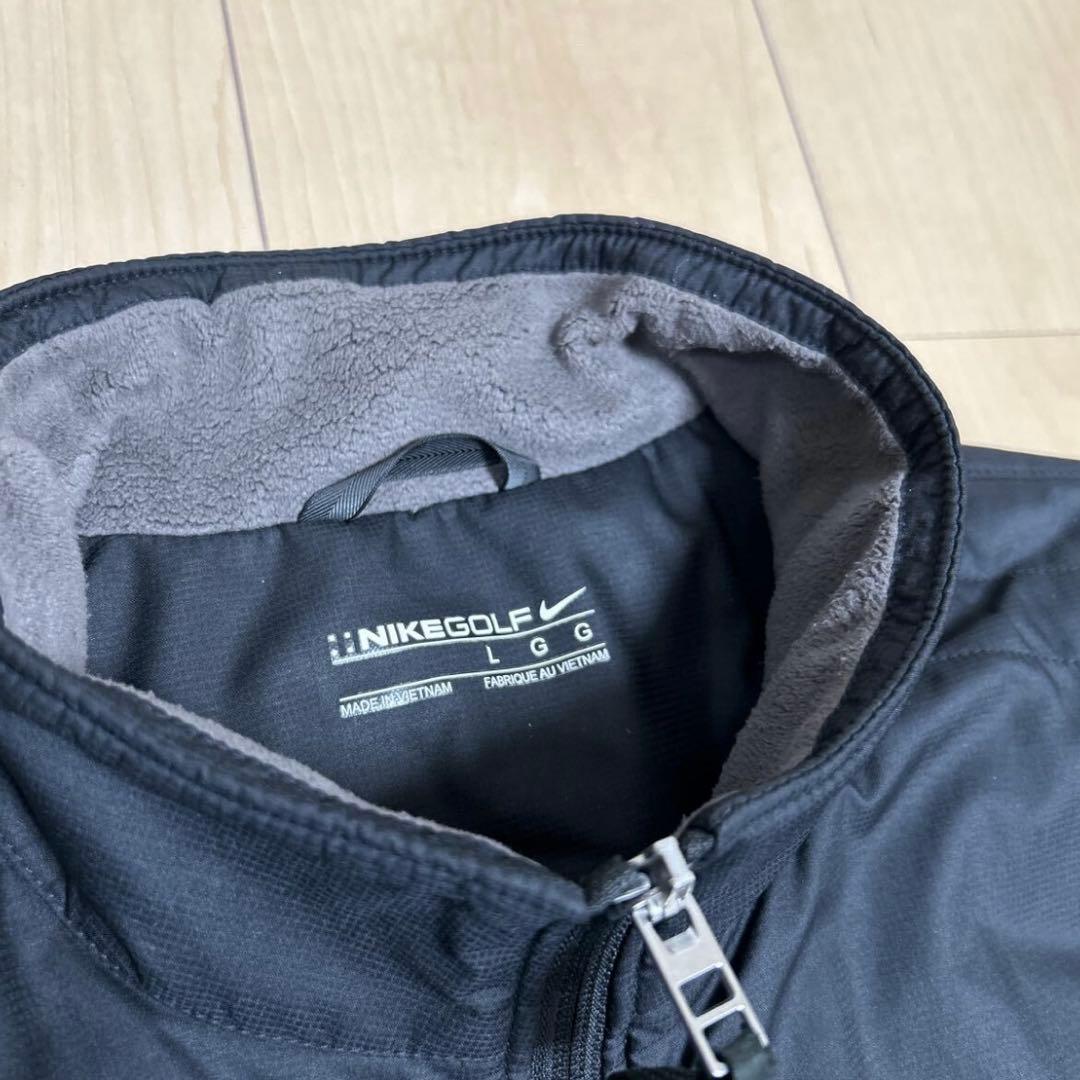 美品　ナイキゴルフ　2way 中綿 ジャケット　ベストL 黒　ダブルジップ