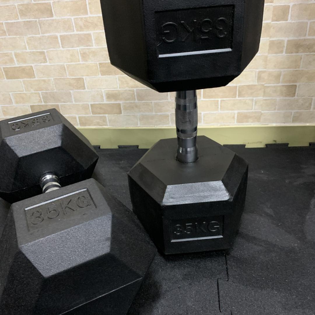 ラバー ヘックス ダンベル 40kg × 2個 セット