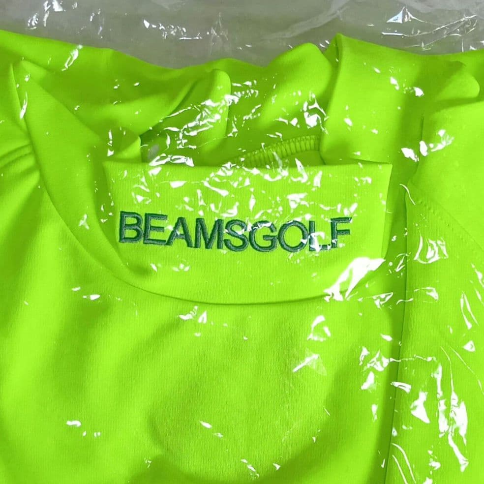 BEAMSGOLF モックネック長袖シャツ 蛍光イエロー XL 新品・未使用