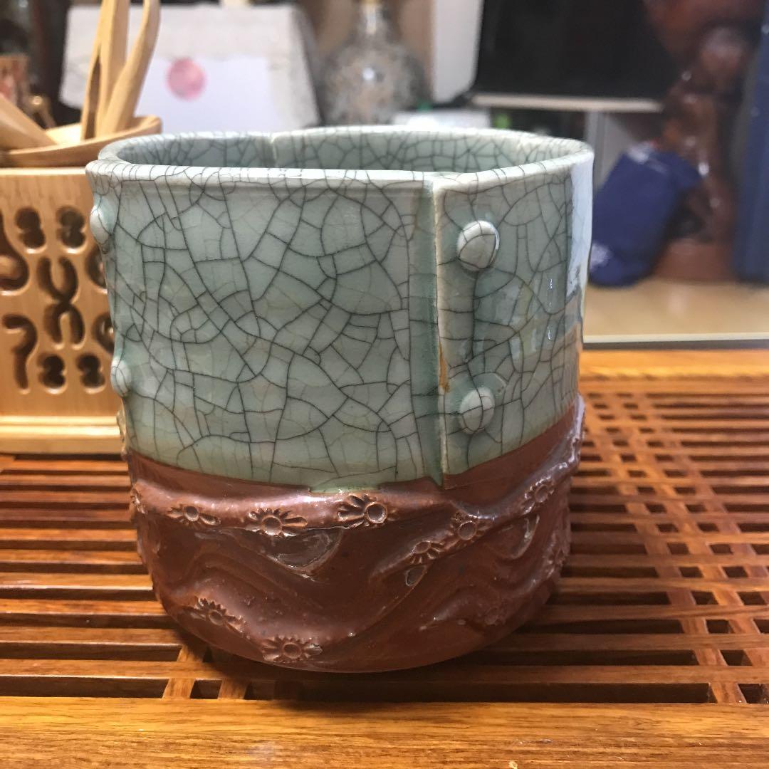 相馬焼　相馬長明　松紋　年代品