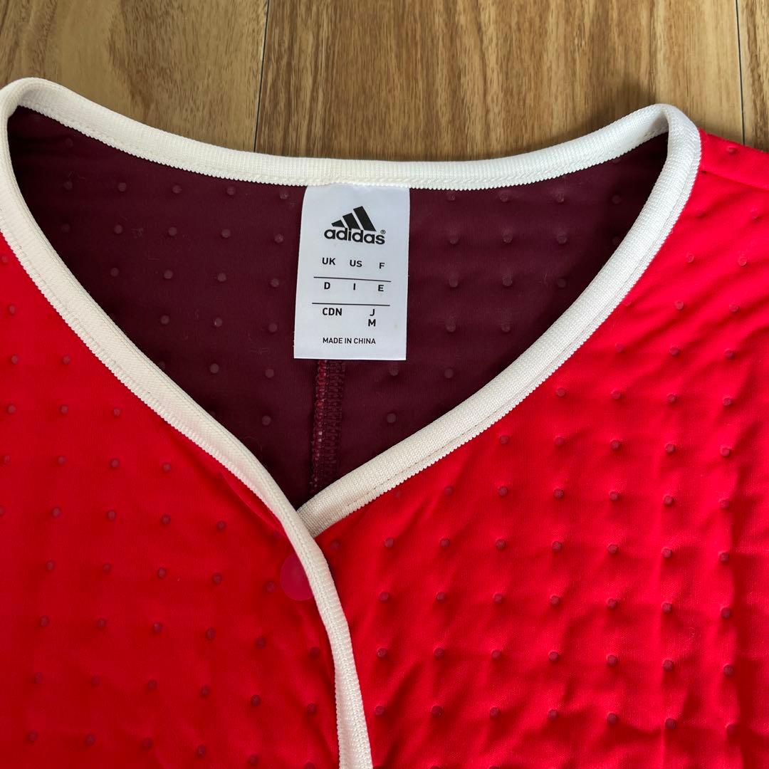 adidas キルティングジャケット M レッド