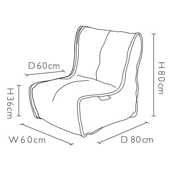 Ambient Lounge モジュラー グレー ビーズソファ 60cm幅 1