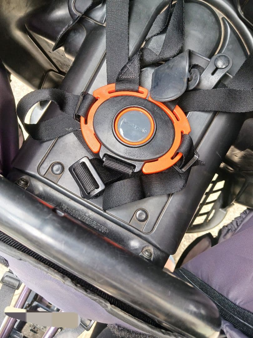 子供乗せ電動自転車 チャイルドシート付き 紫色