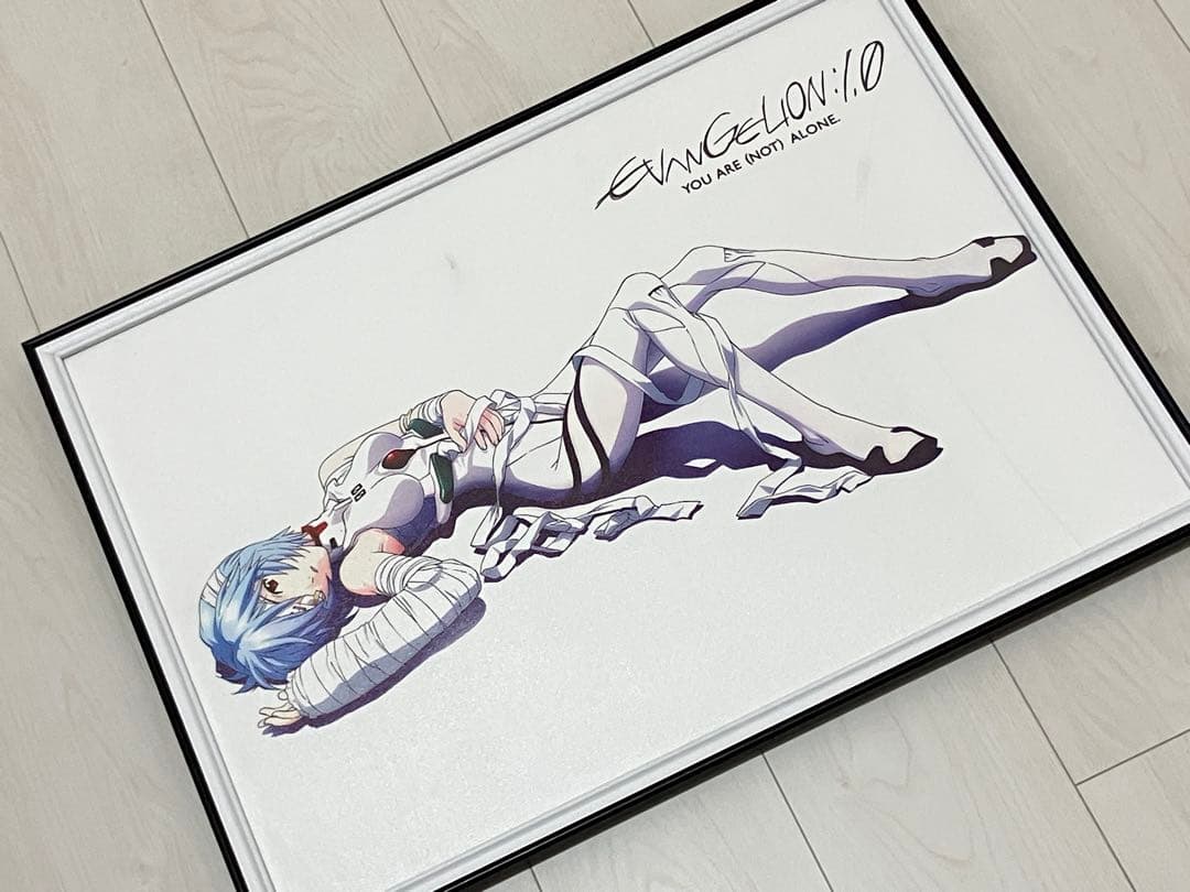 【額縁付き】 A2ポスター エヴァンゲリオン 綾波レイ ※訳アリ