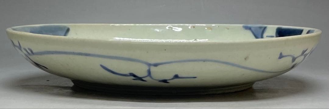 古伊万里　染付　6寸皿　江戸時代　u4663