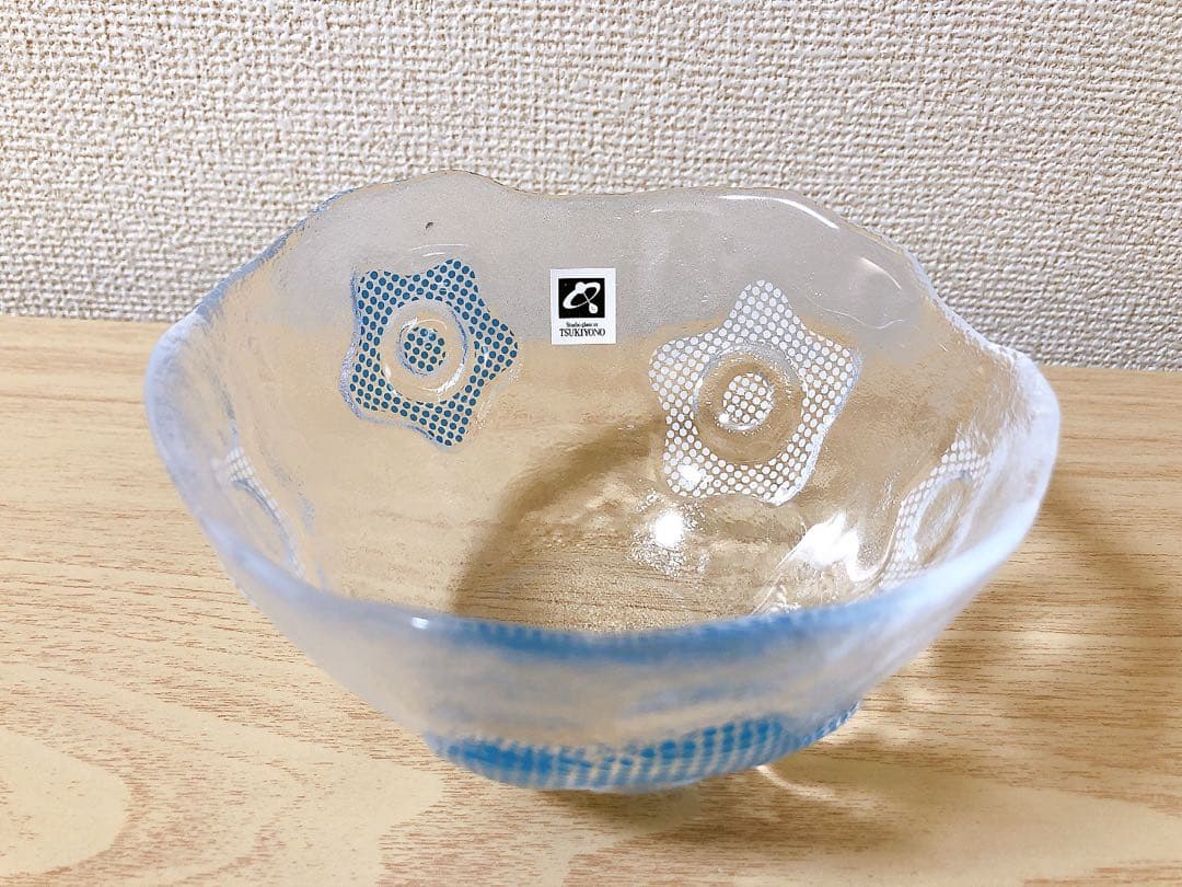【月夜野工房】ガラス　小鉢　うつわ　3色セット　新品未使用　月夜野びーどろパーク