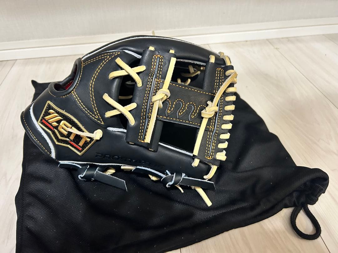 ZETT 硬式内野　今宮296型　未使用品　オーダー　日本製　Nブラック　グラブ
