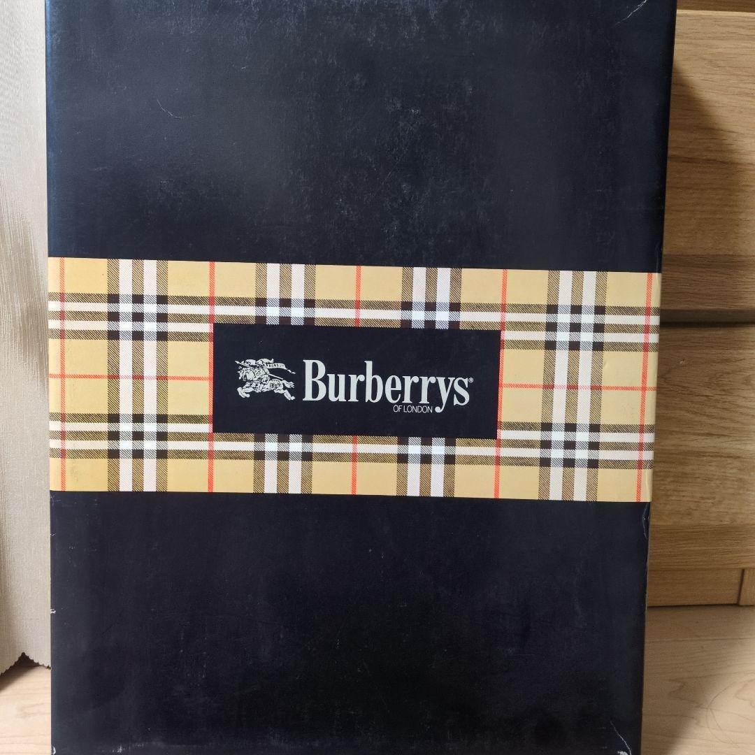 新品未使用　Burberrys アーガイル柄　純毛毛布　ラム混　西川産業