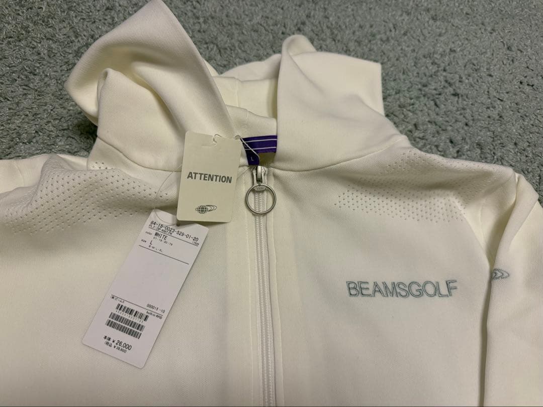【未使用新品】BEAMSGOLF ハイゲージニット ダブルジップパーカー