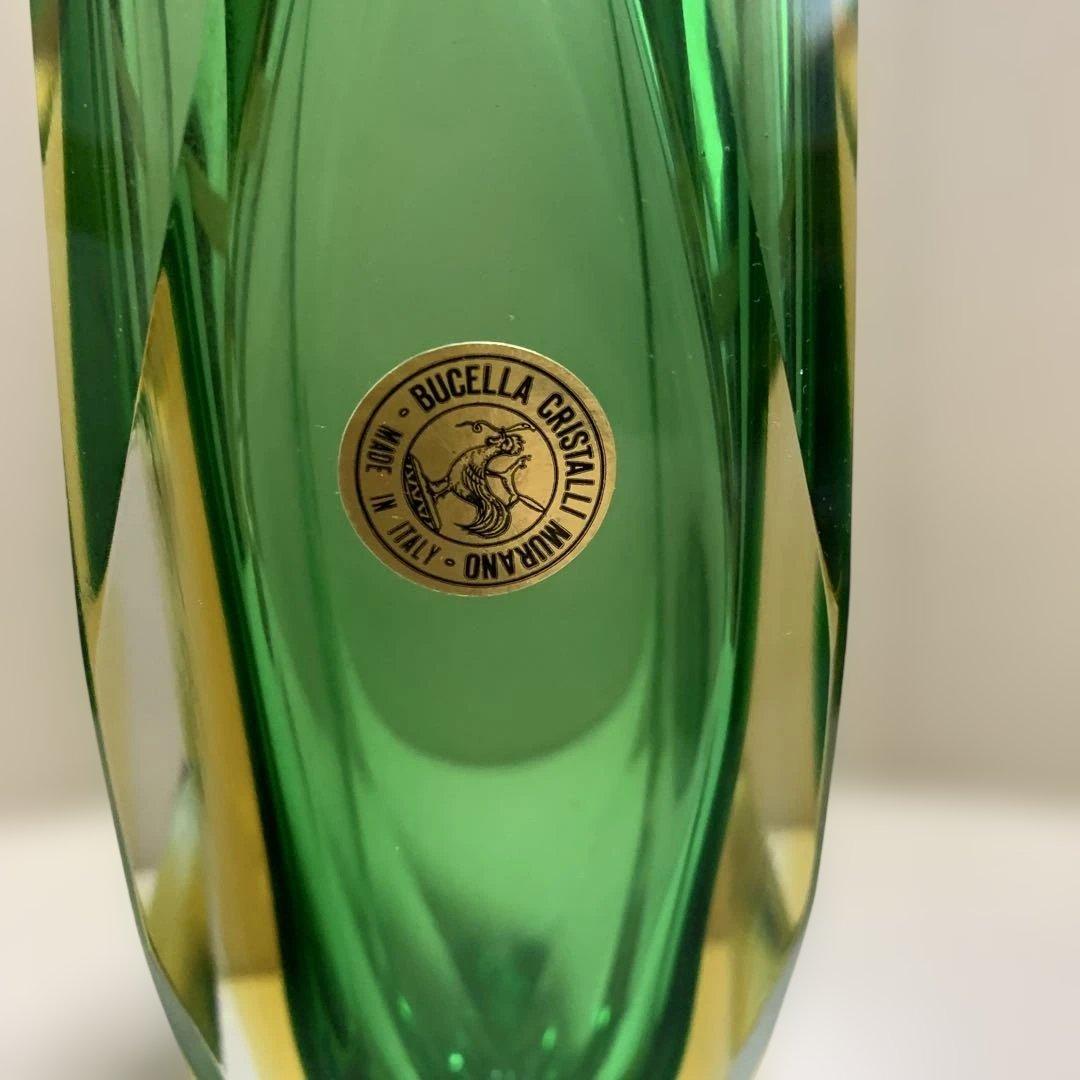 イタリア　クリスタル　ムラーノガラス　MURANO 一輪挿し　花瓶　オブジェ