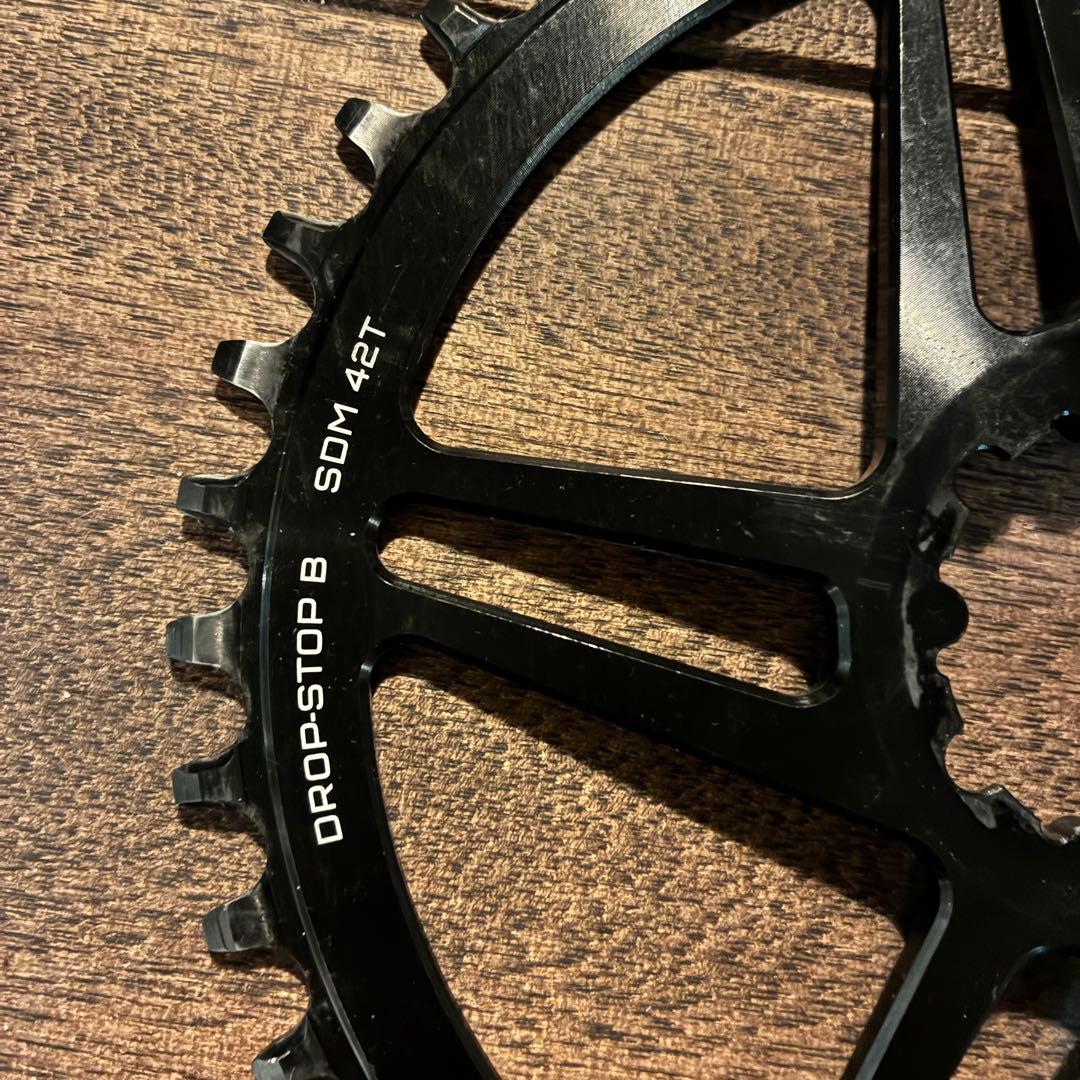 WOLF TOOTH DROPSTOP B 42T ブラックチェーンリング