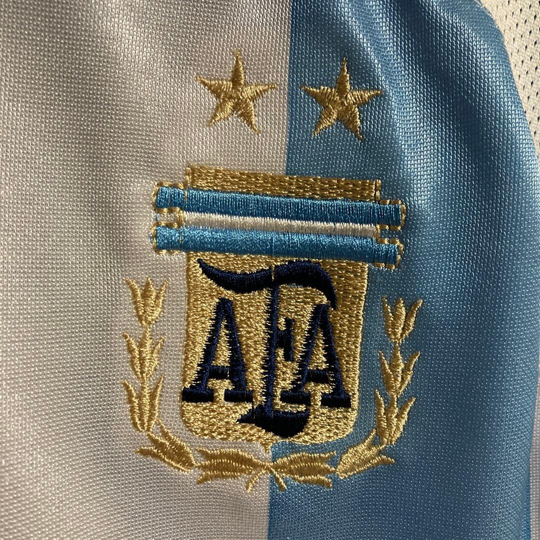 希少00sアルゼンチン代表リオネル・メッシ18番サッカーユニフォームゲームシャツ