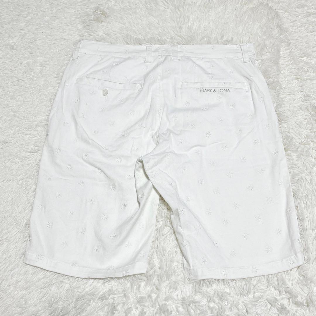 MARK&LONA　ホワイト刺繍ショートパンツ　XLサイズ