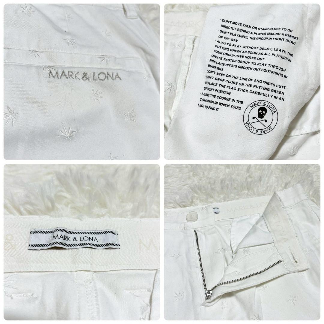 MARK&LONA　ホワイト刺繍ショートパンツ　XLサイズ