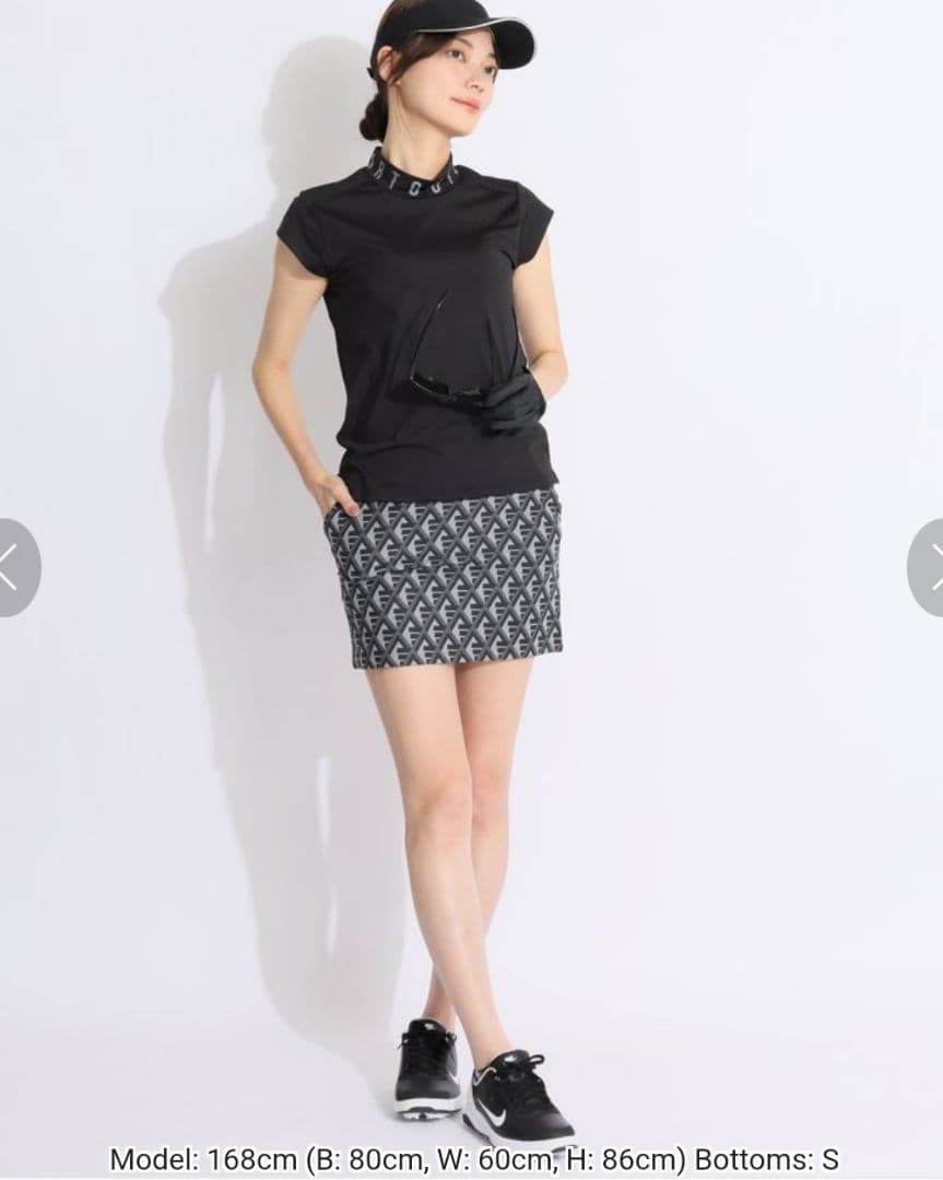 M アディダスゴルフ adidas golf ゴルフ スカート グレー ブラック
