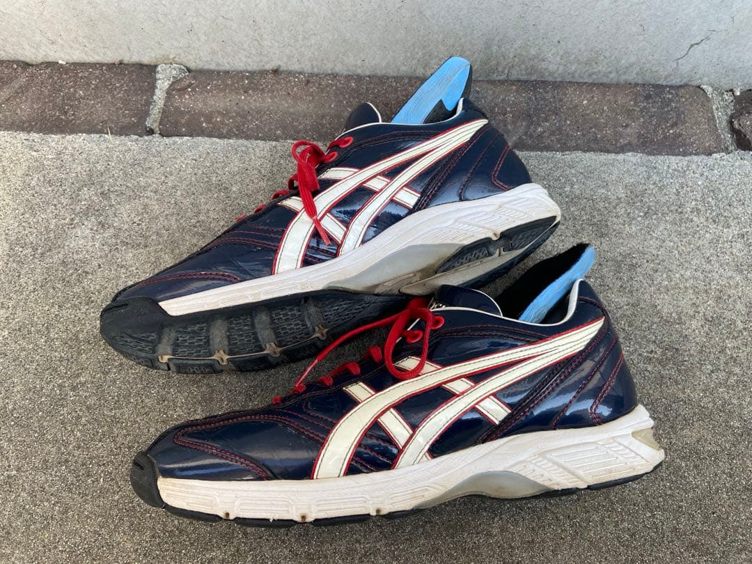 asics オーダートレーニングシューズ ネイビー/レッド27.5cm
