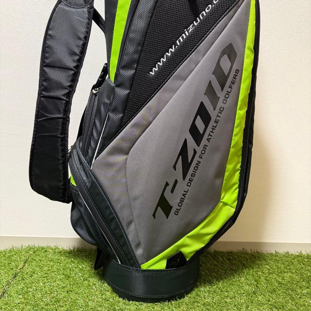MIZUNO T-ZOID キャディバッグ 軽量 9型 ブラック グリーン