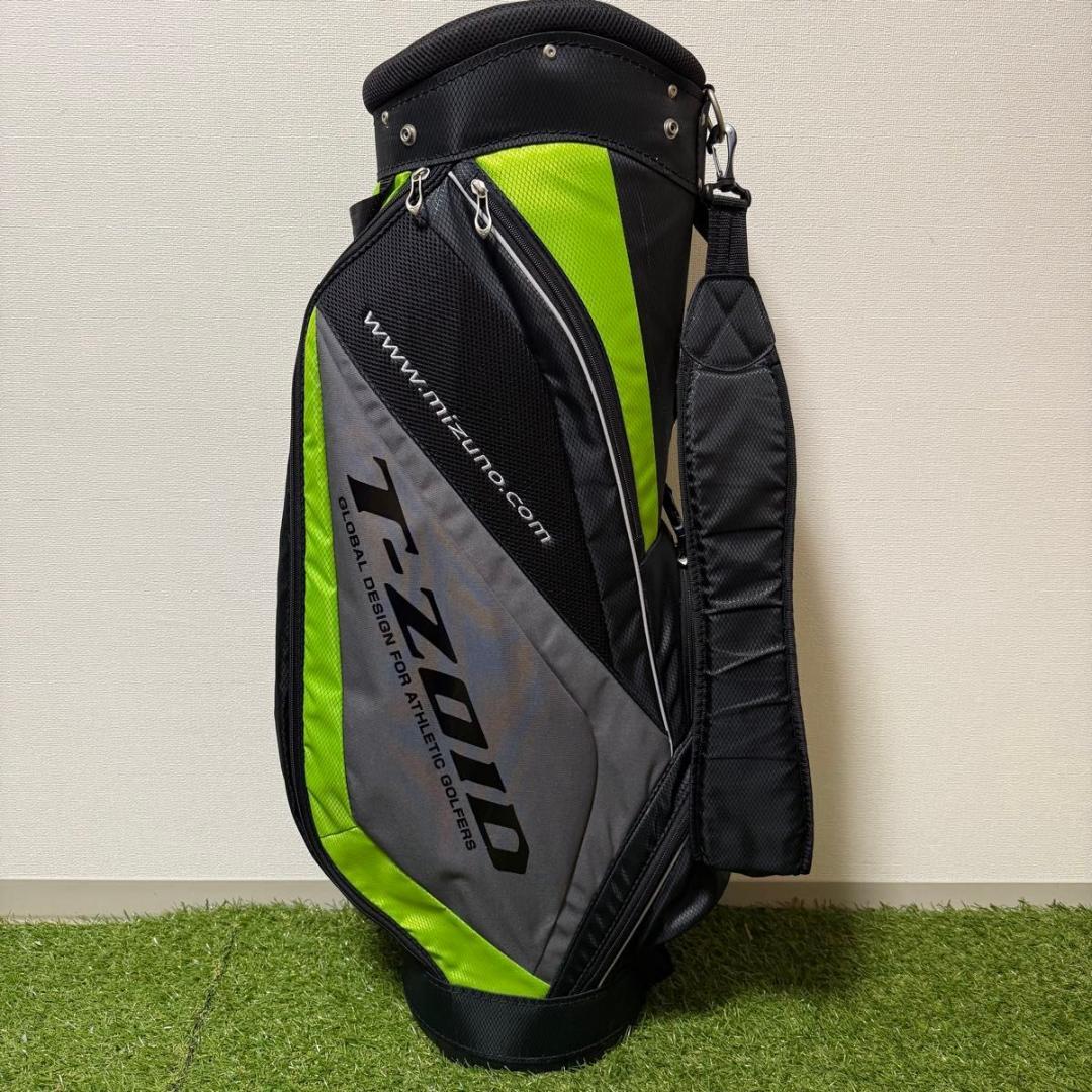 MIZUNO T-ZOID キャディバッグ 軽量 9型 ブラック グリーン