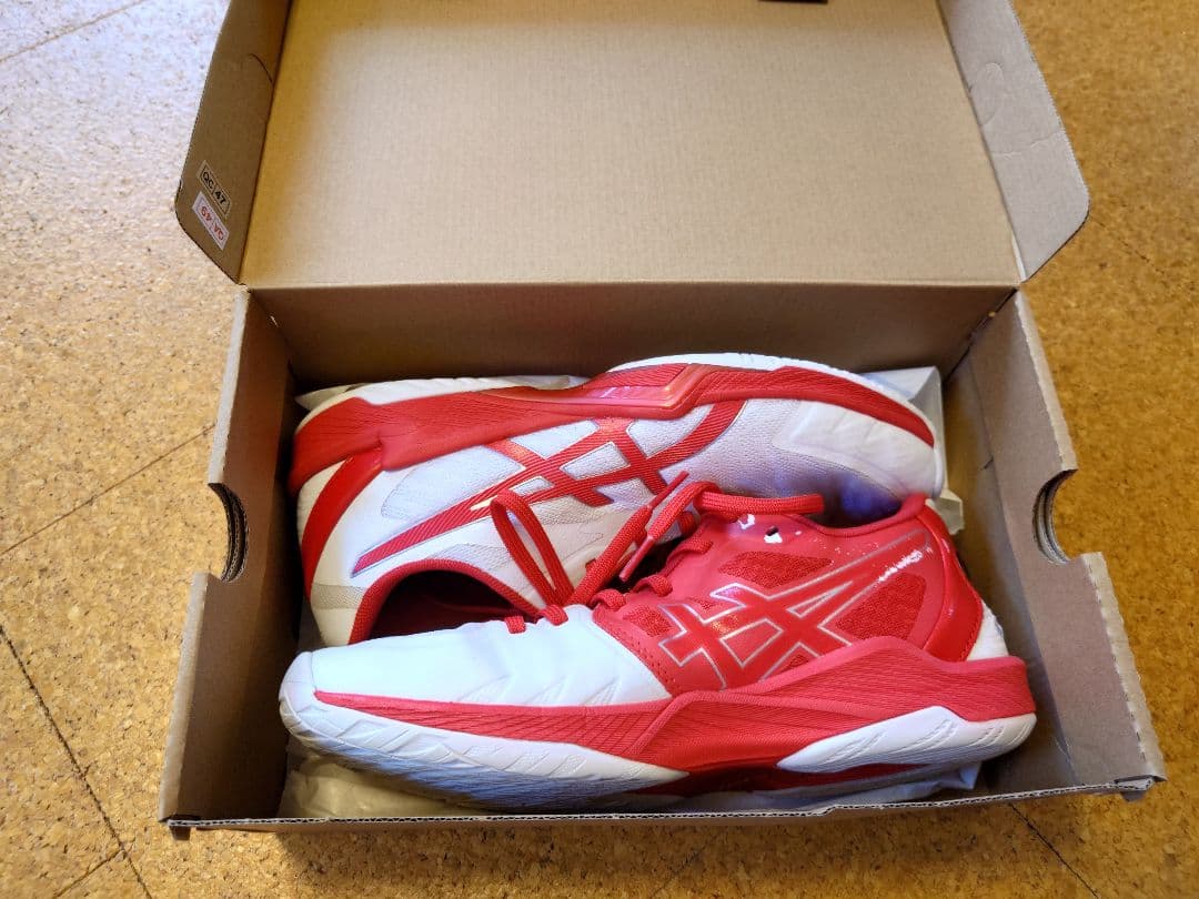 バレーボールシューズ ASICS V-SWIFT FF3 26.5cm　白/赤