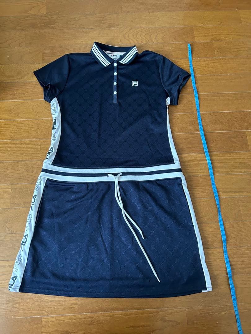 【試着のみ】フィラ FILA ゴルフ 半袖ワンピース751407 ネイビー
