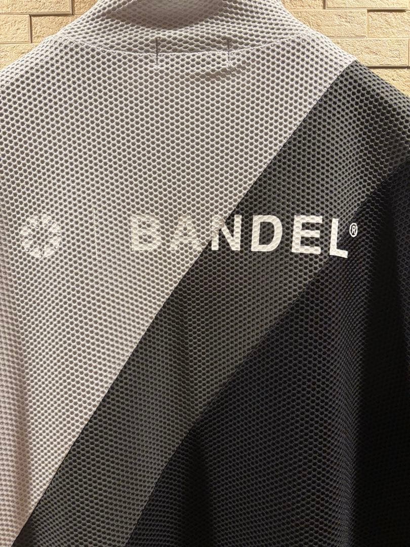 BANDEL ゴルフウェア メッシュシャツ ブラック・ホワイト XXL