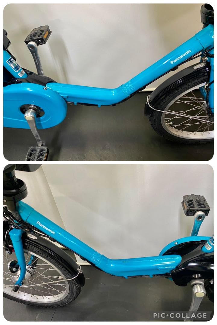 1年保証 パナソニック　ギュットミニ　20インチ 水色　電動アシスト自転車
