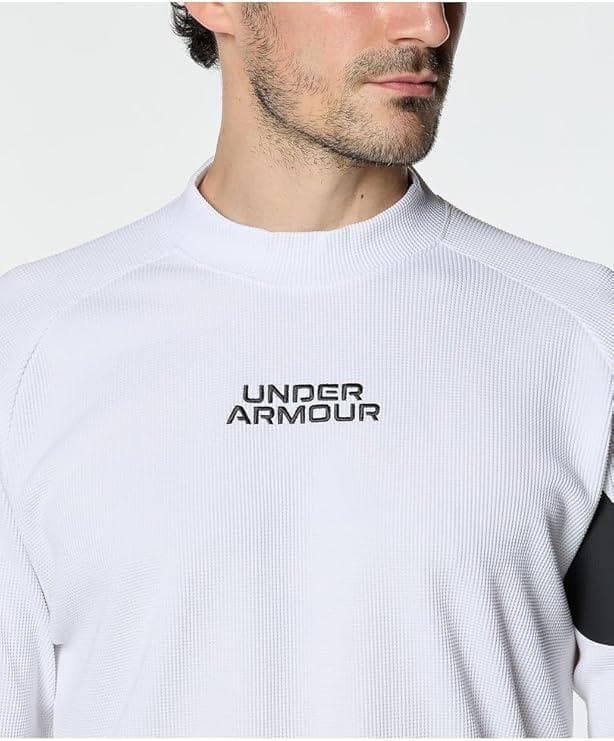 Under Armour M's Golf XL ホワイト モックネックシャツ