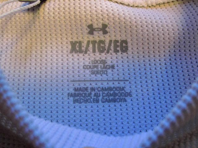 Under Armour M's Golf XL ホワイト モックネックシャツ
