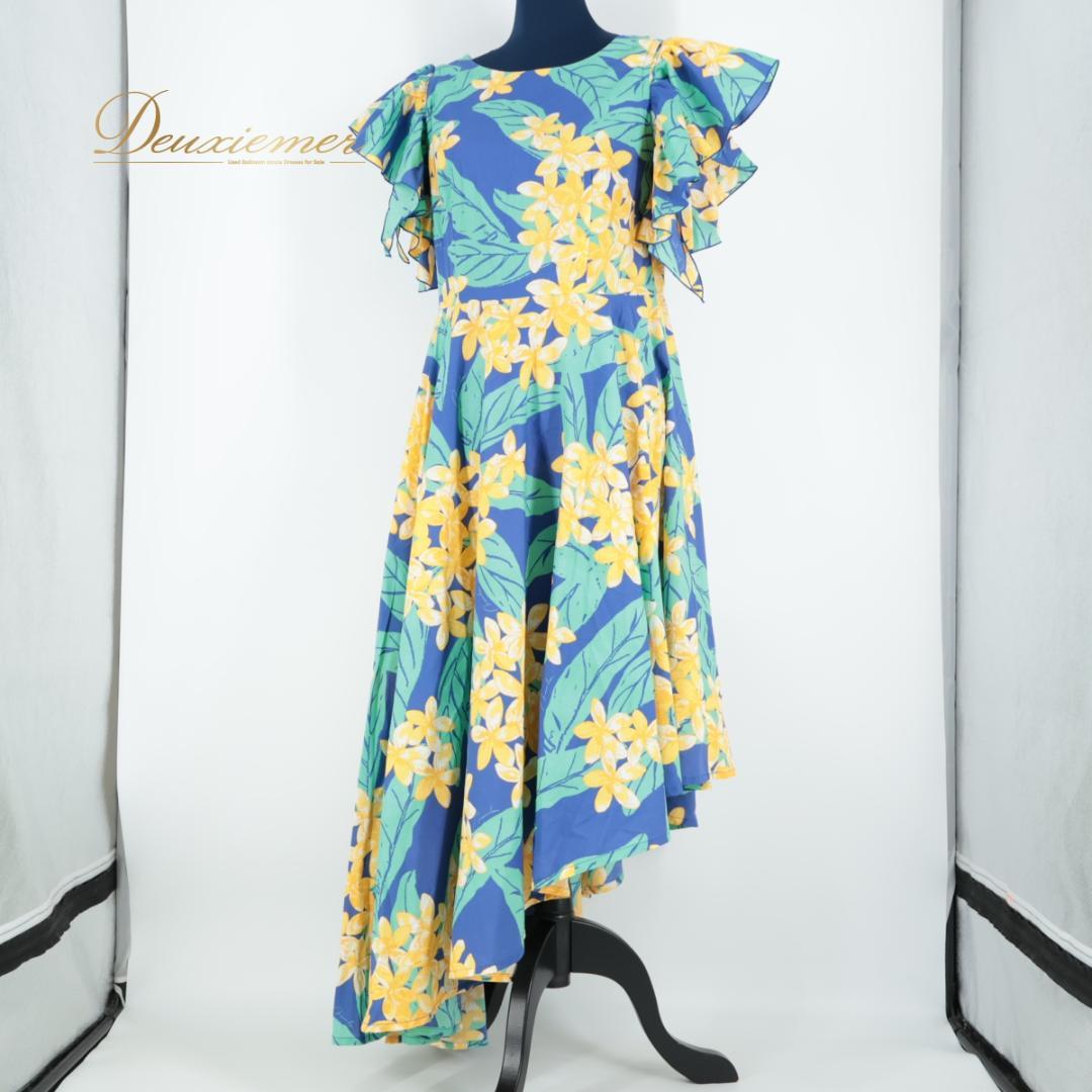 【美品 日本製 フラダンス衣装】 ブルー MermaidLine MMJ ドレス