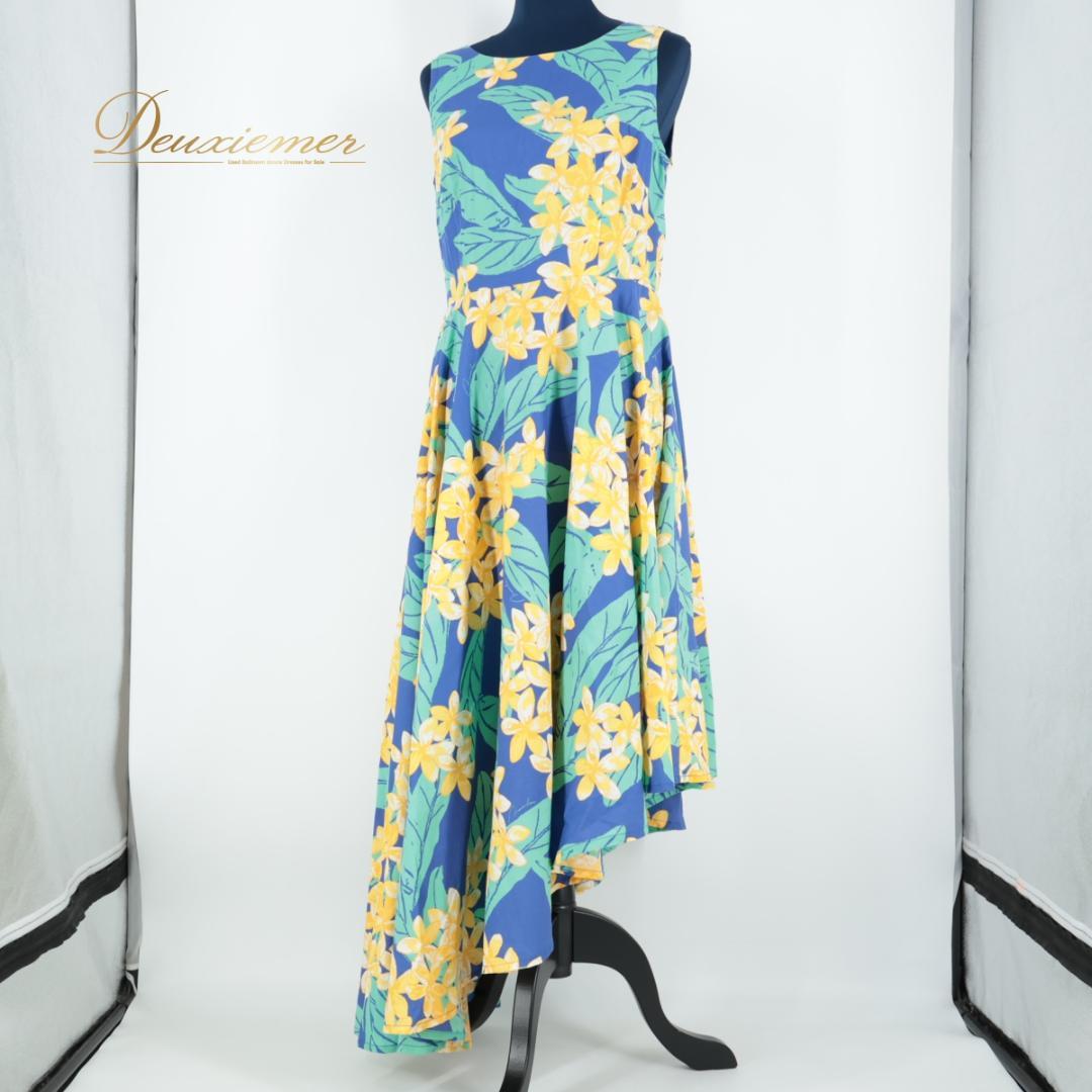 【美品 日本製 フラダンス衣装】 ブルー MermaidLine MMJ ドレス