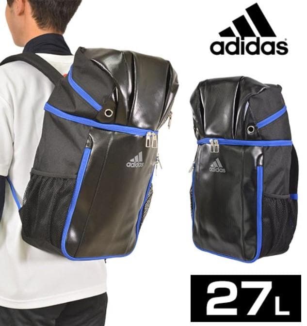 ＠アディダスサッカーボール用　3層デイパックボールバック リュック黒×赤