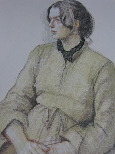 小磯良平、【外国婦人】、希少な限定額装用画集画、新品高級額 額装付