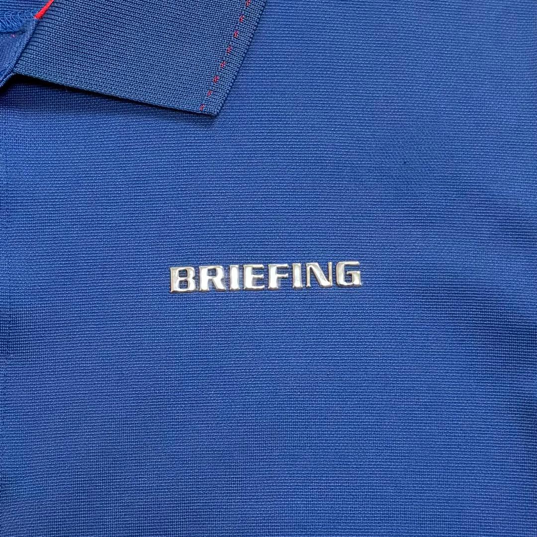 BRIEFING ポロシャツ 半袖 ロゴワッペン ゴルフ GOLF メンズ L