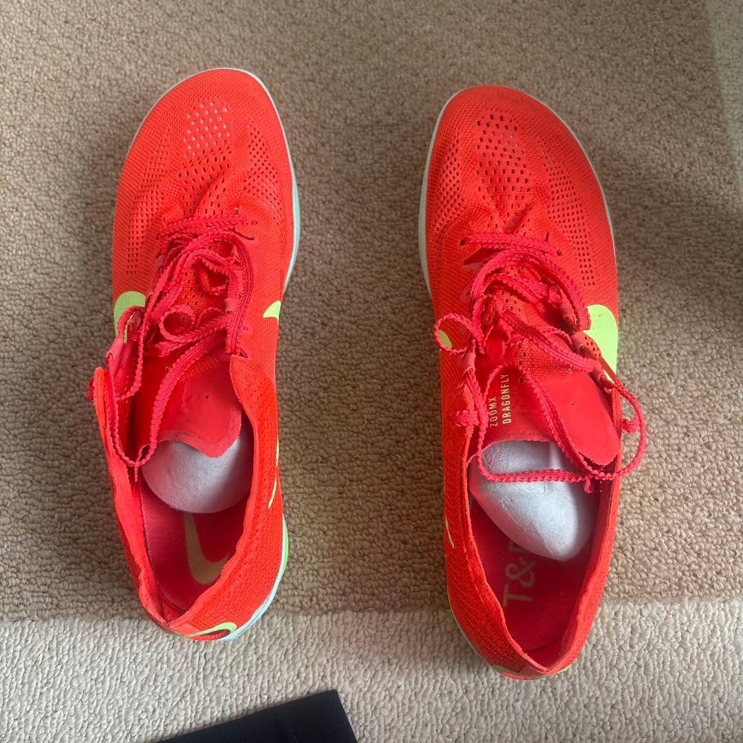 Nike スパイクシューズ オレンジ/ライムグリーン