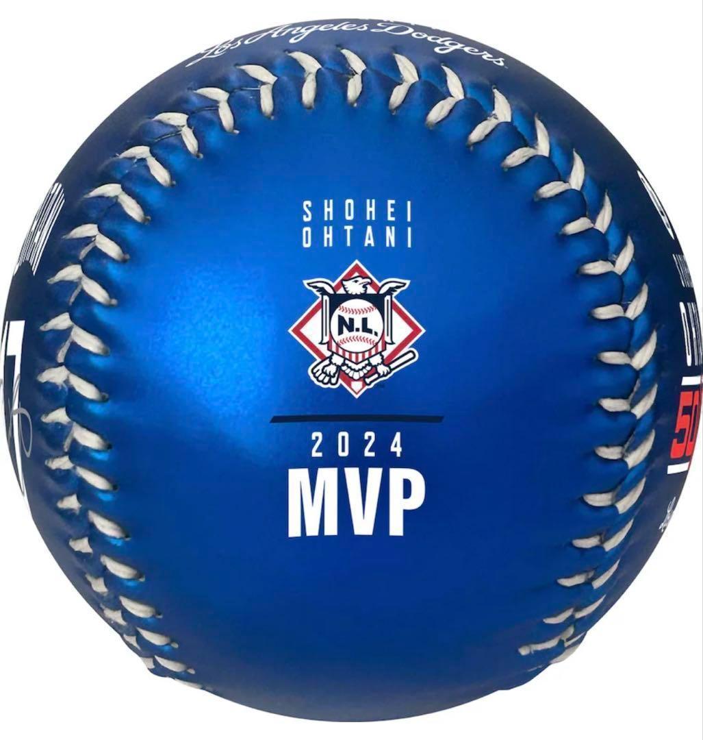 【正規品】ドジャース　2024 50/50 MVP WS優勝記念ボール　青ブルー