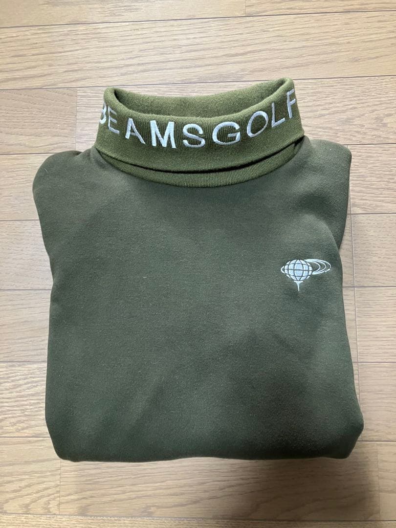 BEAMS GOLF ハイネックセーター オリーブ