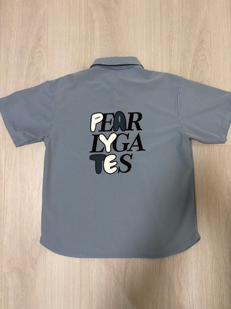 PEARLY GATES サッカーストライプ2WAYストレッチ半袖ポロシャツ