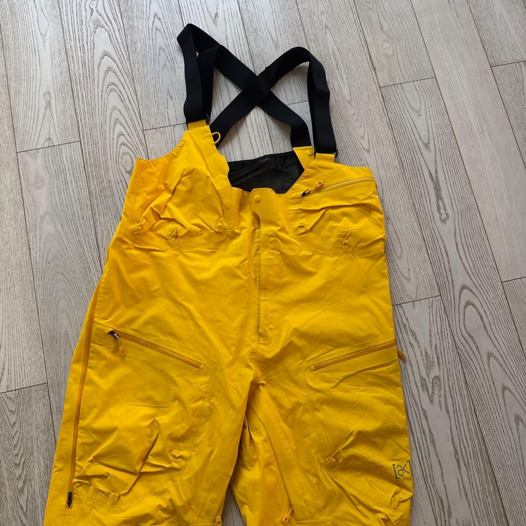 ak457 GORE-TEX イエロー GUIDE ビブ スノーボード XL
