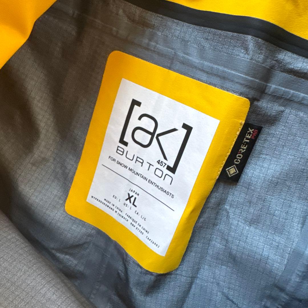 ak457 GORE-TEX イエロー GUIDE ビブ スノーボード XL