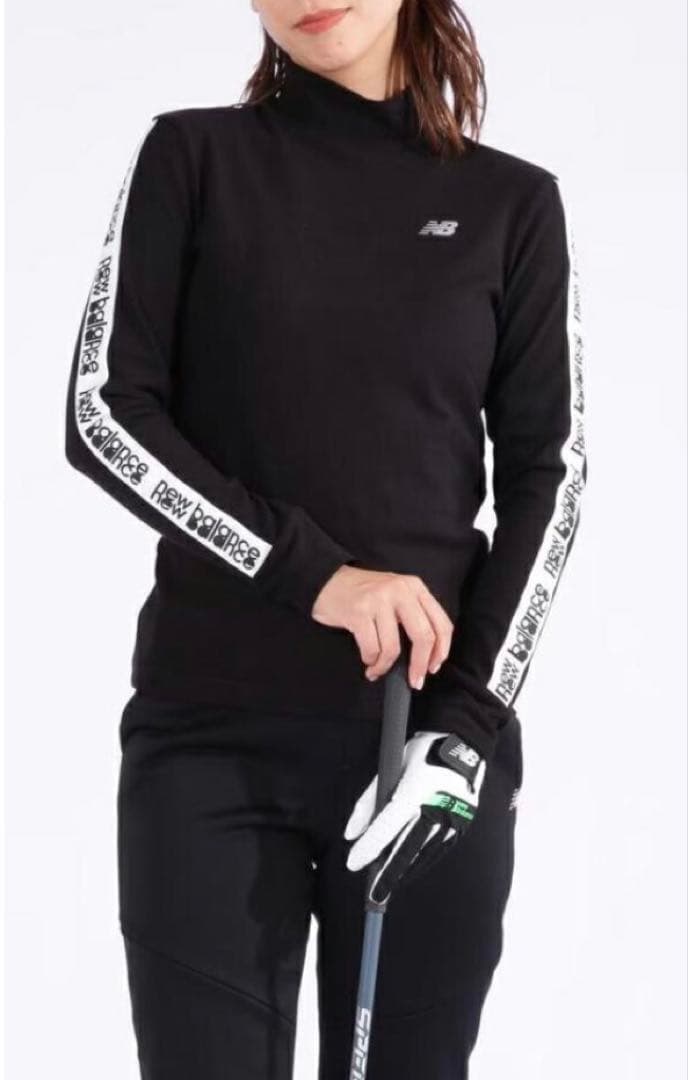 S ☆新品☆ ニューバランス ゴルフ 長袖ハイネック プルオーバー ブラック