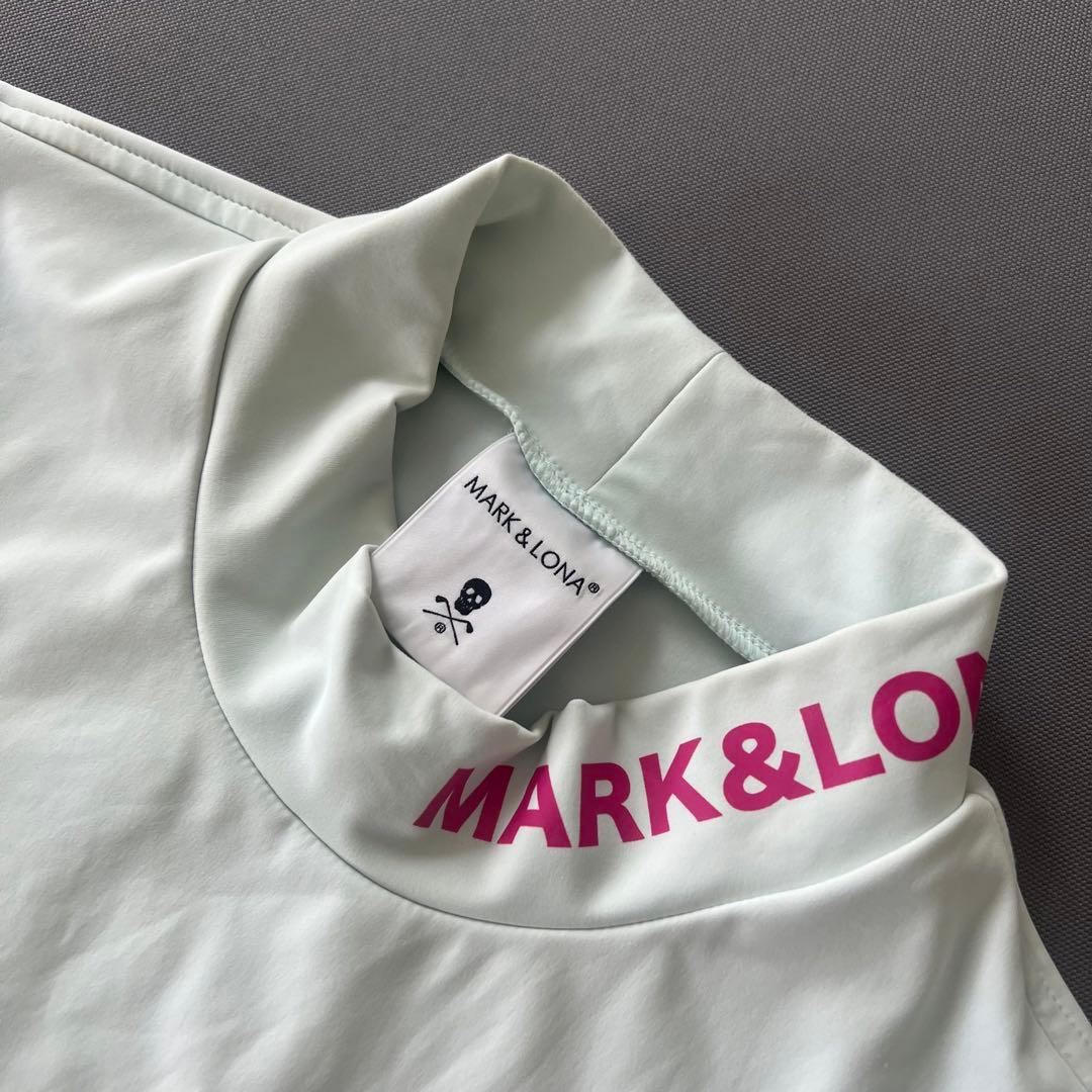 MARK&LONA マークアンドロナ　モックネック　半袖シャツ　水色　40 L