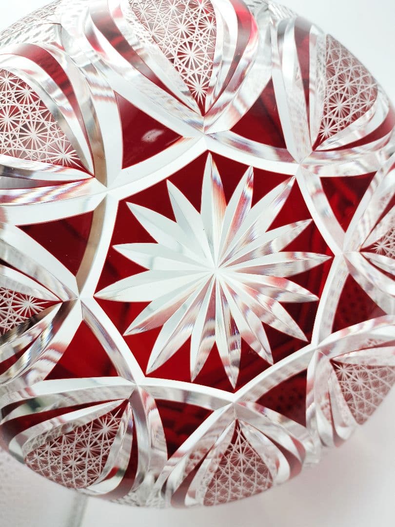 超希少品☆一点物 江戸切子 特作 紅華大鉢 熊倉隆一 華硝（江戸切子、薩摩切子）