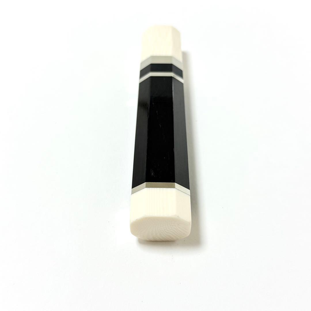 三段銀巻 人工象牙 薄刃8寸 黒檀八角柄 薄刃240 包丁の柄 ハンドルt
