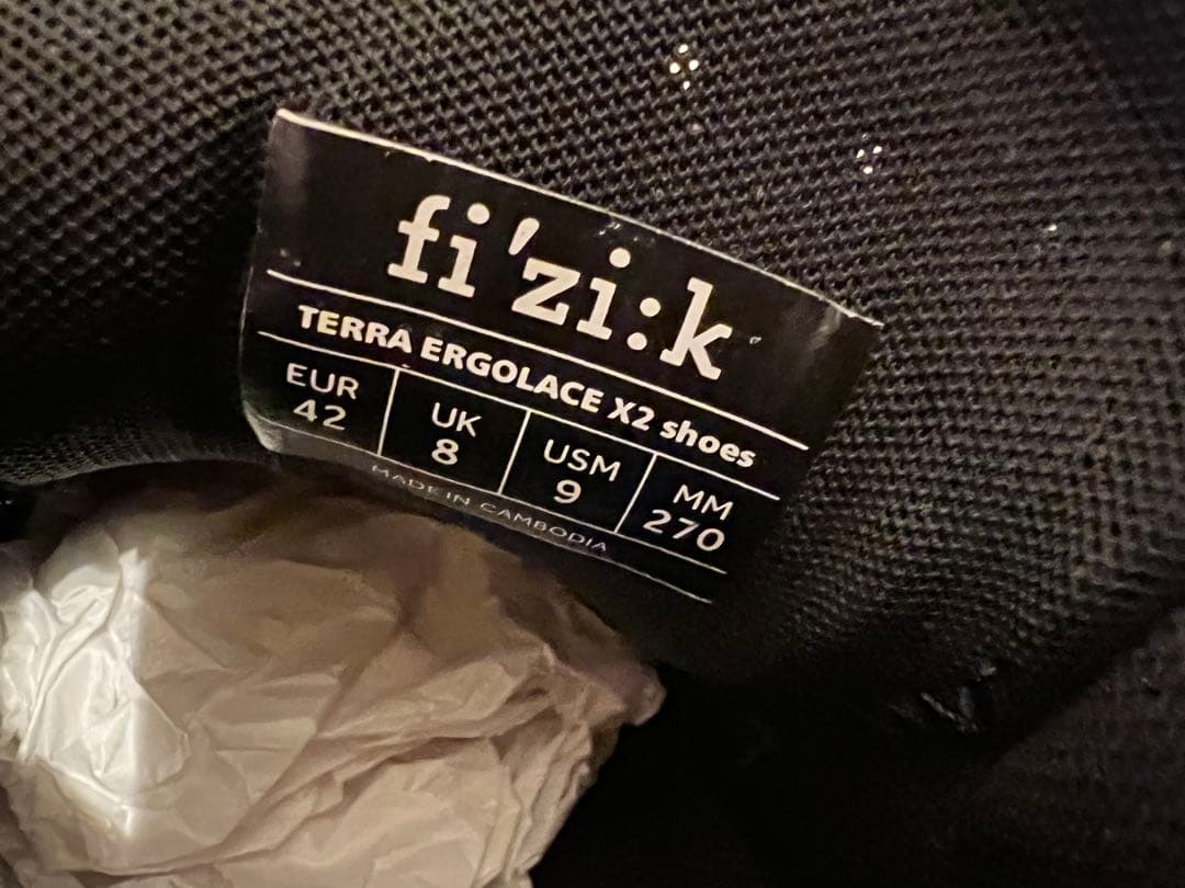 fizik TERRA ERGOLACE X2 42 ビンディングシューズ未使用